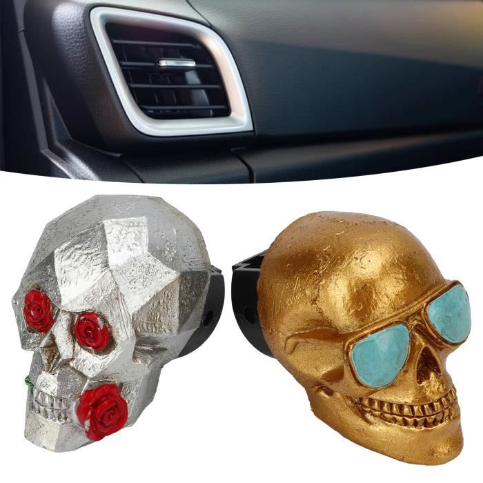Fdit désodorisant d'odeur de voiture Voiture crâne désodorisant voiture  sortie d'air résine crâne Rose arôme diffuseur - Cdiscount Auto
