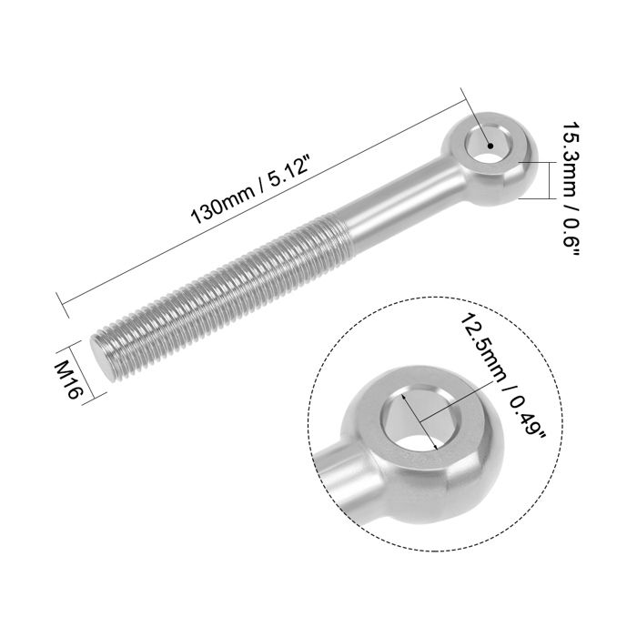 équipement Levage Industriel Boulon œil Rotatif M20 - Capacité 2