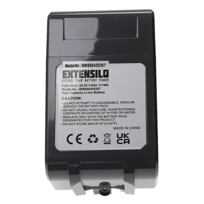 EXTENSILO Batterie compatible avec Dyson DC62 Animal, Absolute