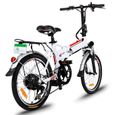 Vélo électrique Pliant ANCHEER Vélo Adulte AN-EB002 20 Pouces, Blanc-2