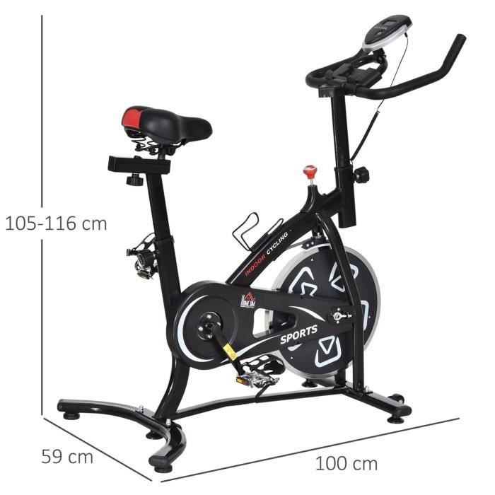 Vélo d'appartement multi-fitness XL avec masse d'inertie 2,5 kg : HT-535