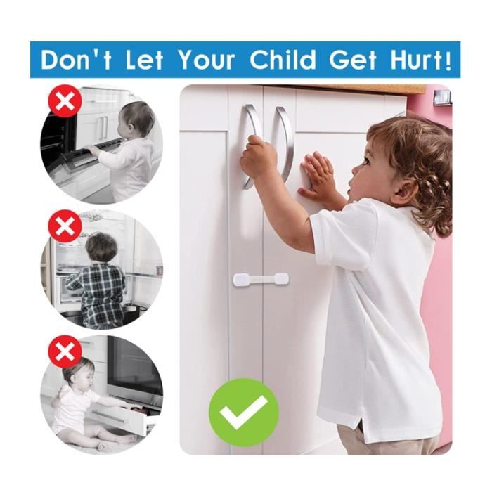 Bloc Porte Tiroir Securite Bebe, 8 Securite Placard Enfant Bloque Porte Placard  Bébé Sécurité Enfant Placard Bébé Bloque - Cdiscount Puériculture & Eveil  bébé