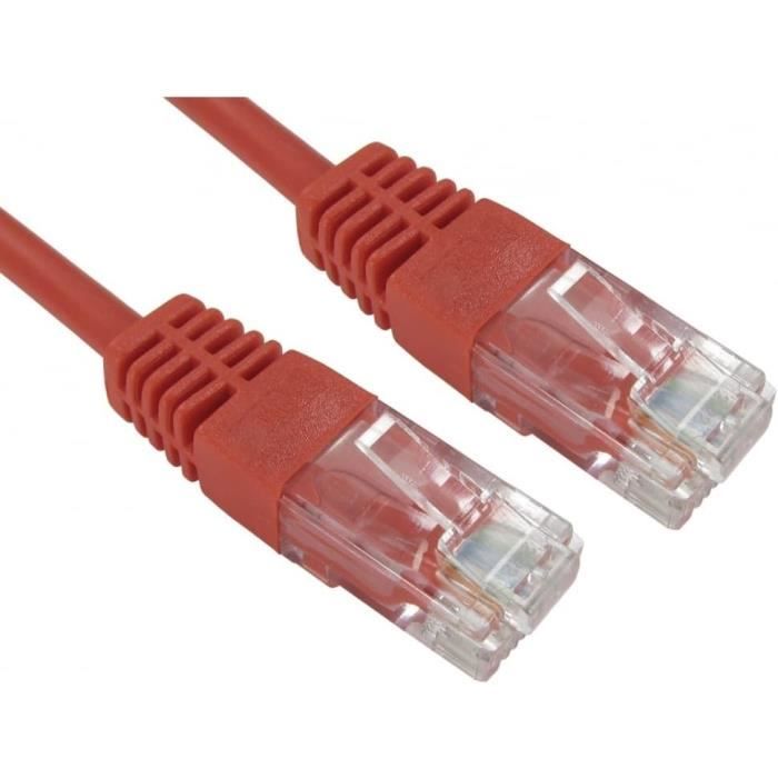 Tedgetal Lot De 100 Connecteurs RJ45 Cat6 / Cat5e RJ45, Connecteurs à Sertir Pour Câble Ethernet Solide Et Câbles Réseau UTP Standard