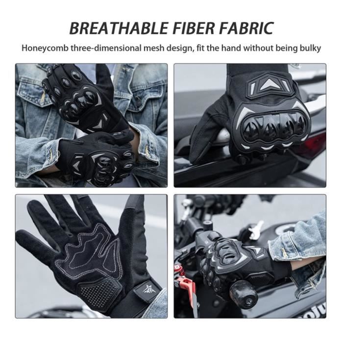 Seektop Gants De Moto Pour Homme Et Femme, Gants à Doigts Complets Pour