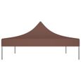 1723NEU- Toit de tente de réception,Toile de rechange pour pavillon tonnelle tente imperméable 4x3 m Marron 270 g-m²-3