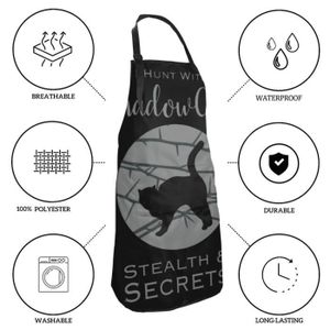 Showudesigns Tablier De Cuisine Avec Poche Pour Femme Noir/blanc