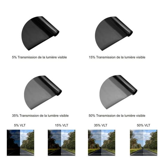 Film Solaire Teinté Miroir Argenté 35% VLT - Rouleau 3m X 76cm - Pour Vitres Auto Et Bâtiment - Anti-UV & Anti-chaleur
