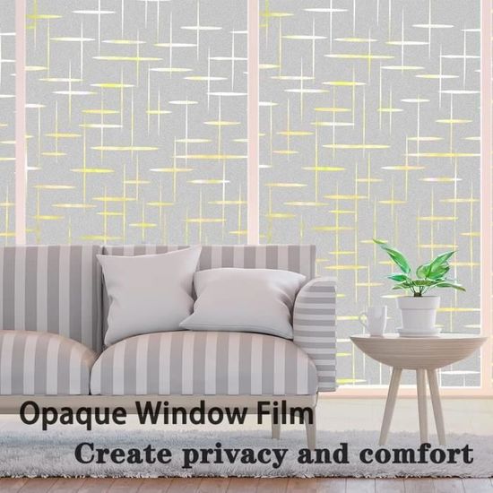 Film pour vitre,Film adhésif en vinyle pour fenêtre, décoration statique de  la vie privée, pour bloquer les UV - 60x300cm[C4] - Cdiscount Maison