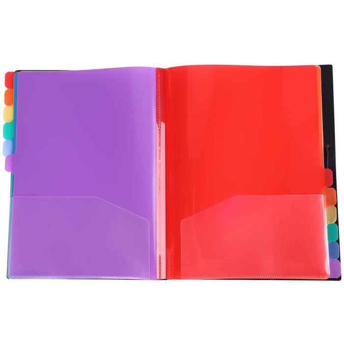Porte-documents PA trieur 5 compartiments format A4, cuir effet daim  couleur taupe