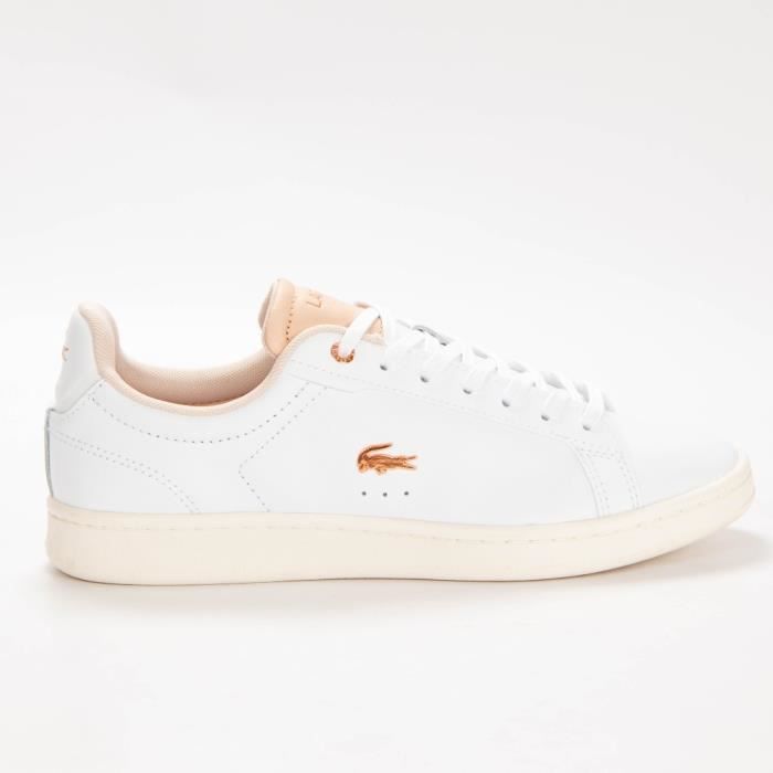 Basket Lacoste Carnaby pro22 Blanc Fille Blanc Cdiscount Chaussures