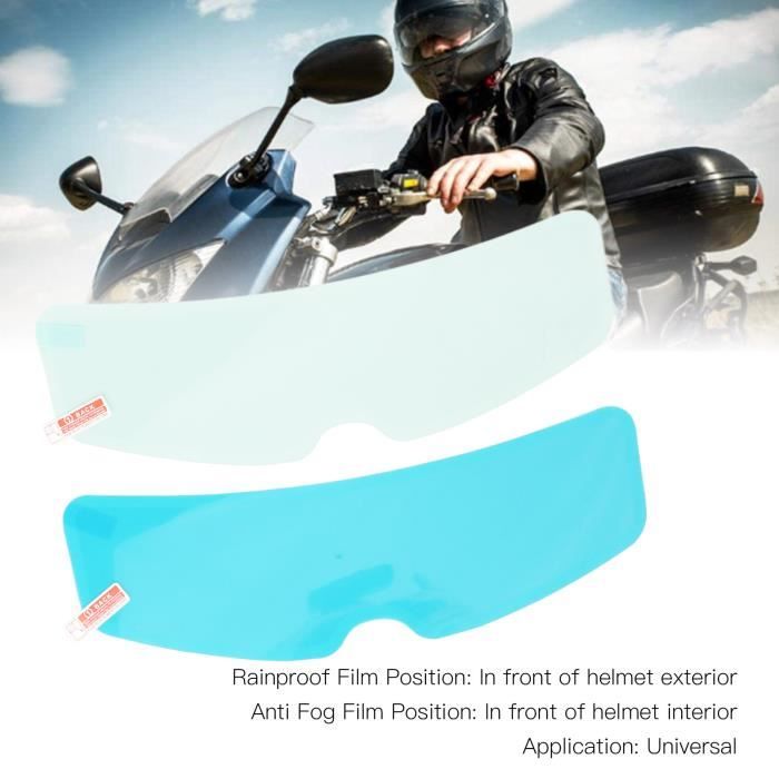 Conduire en toute sécurité Casque moto universel Anti-buée Objectif Patch  Film