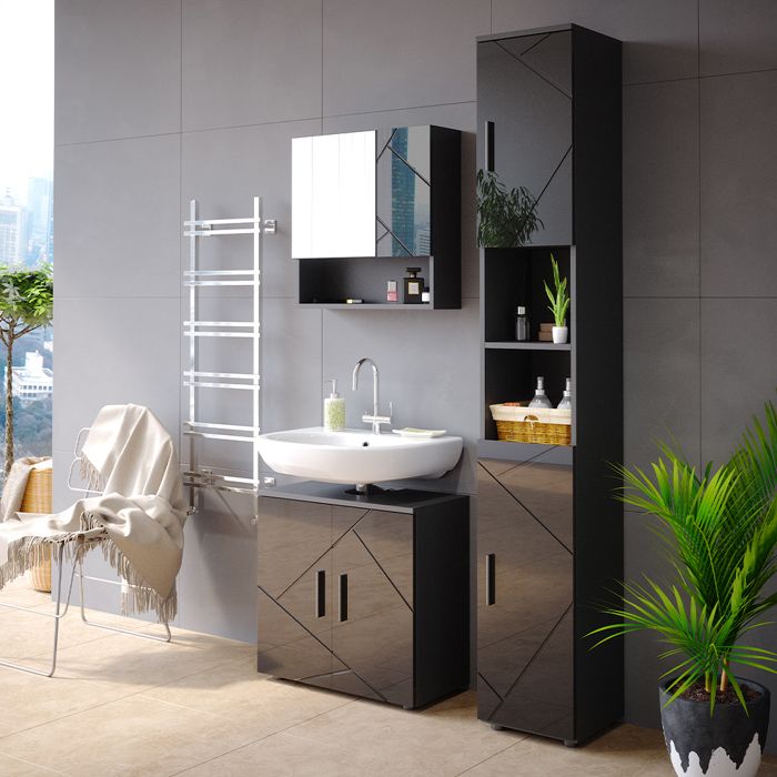 Meuble de salle de bain avec meuble sous vasque armoire - Ciel & terre Commerce