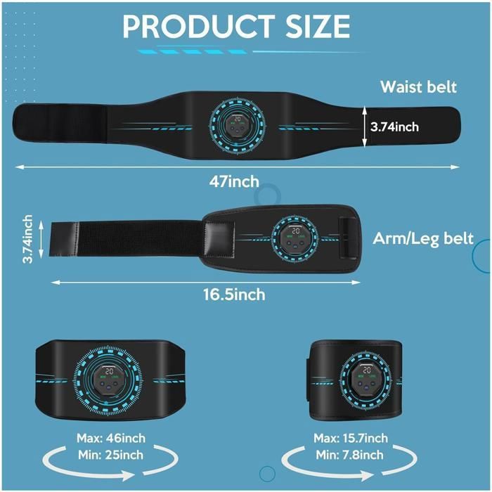 Couleur 8pack abs-bk Stimulateur Musculaire Intelligent Sans Fil