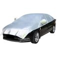 Dioche Demi housse de voiture Demi-bâche de voiture Protection solaire moto protection Lumière mate pour véhicule tout-terrain-0