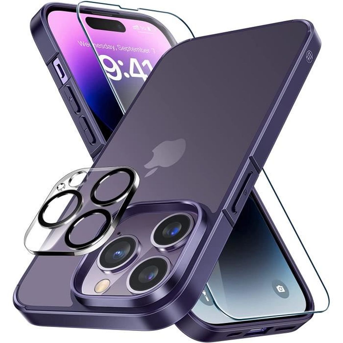 Verre Trempé IPhone 15 14 13 12 11 Pro Vitre Film Protection Camera Case Lens - Foto 9