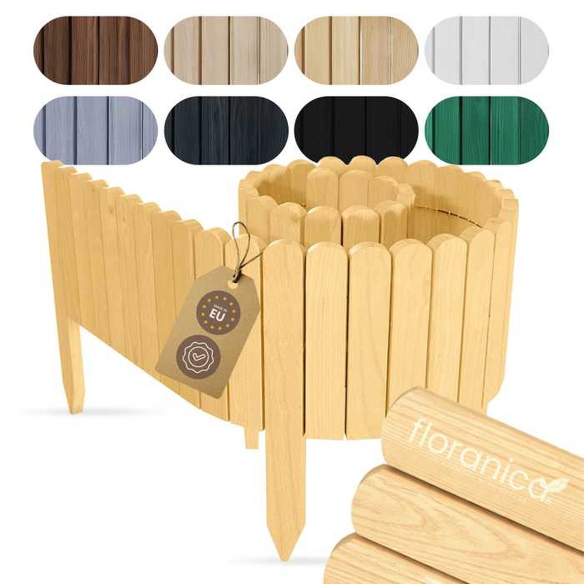 Floranica Bordure Deroulable En Bois 203 Cm Delimitation De Plates Bandes Impregnee Couleur Nature Hauteur 30cm Achat Vente Bordure Floranica Bordure Deroulab Cdiscount