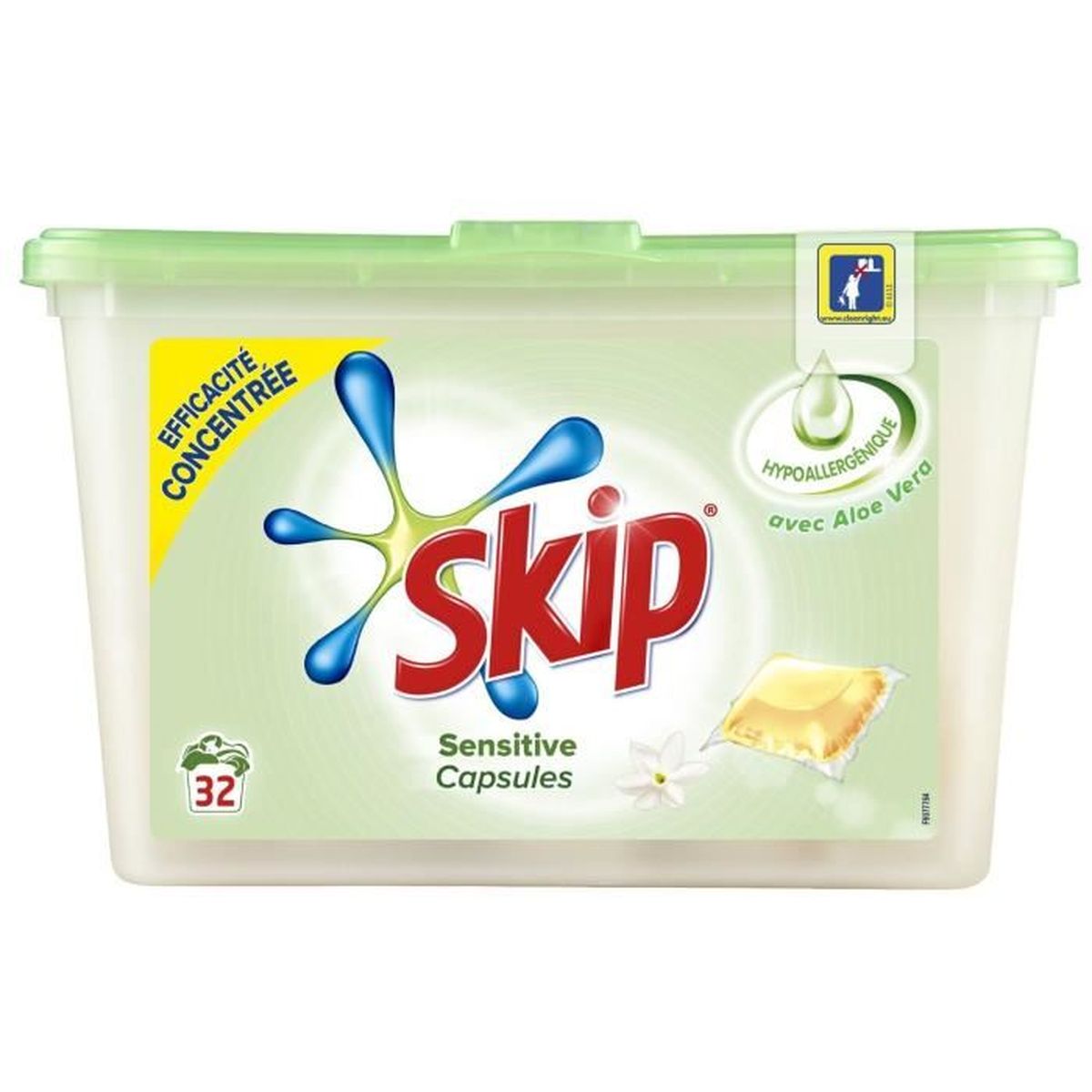 Skip Lessive Capsules Sensitive Peaux Sensibles Bebes 2 X 32 Dosettes Cdiscount Au Quotidien