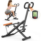 BRAND DSKEUZEEW Appareil de fitness AB Booster Plus,Machine squat,Entraîneur aérobic intérieur-Agit sur l’ensemble corps-avec compteur