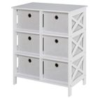 HOMCOM - meuble de rangement - Bois - 64x37x76cm - Gris