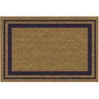 IDMAT Tapis coco - 40x60 cm - bord bleu