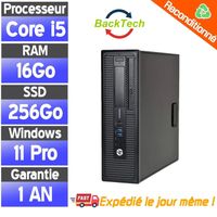 HP EliteDesk 800 G1 SFF - Ordinateur de bureau reconditionné - i5 - 16Go - SSD 256Go - Windows 11