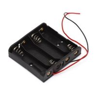 YUNIQUE FRANCE Noir 4 x 1.5V AA Batterie Support/boîtier/Boite de rangement Case et Fils de Connexion (1 Piece)