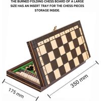 Jeu d'échecs en bois pliable - Chaque jeu est unique