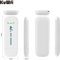 KuWFi Clé 4g 150 Mbps,4G LTE USB dongle,Modem 4g avec Emplacement pour Carte SIM