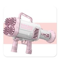 Machine à bulles 44 trous Pistolet à bulles rechargeables Jouet pour enfants Cadeau de Couple - ROSE