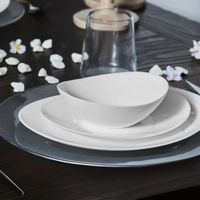 Service de table Karaca White Pure pour 4 personnes, 12 pièces, verre opale, blanc