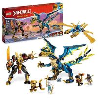 LEGO® NINJAGO 71796 Le Dragon Élémentaire contre le Robot de l’Impératrice, Grand Jouet