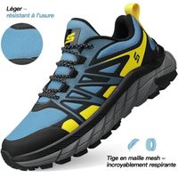 OOTDAY chaussures de randonnée pour hommes-chaussures de randonnée en plein air imperméables, légères et antidérapantes-bleu