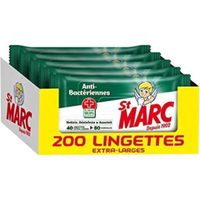   St Marc Lingettes Désinfectantes Antibacteriennes - 40 lingettes x Lot de 5 (Total 200 unités)