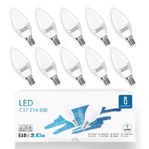 AMPOULE - LED Aigostar - Lot de 5 Ampoules LED Standard E14 (petite vis), 6W. Lumière blanche froide 6500K, 510 lm. Non dimmable. 