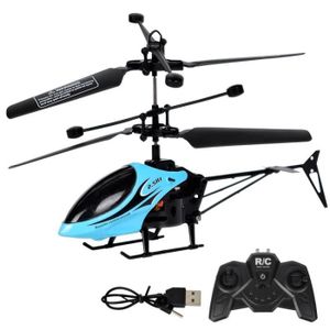 DRONE Bleu - Mini Drone Hélicoptère Résistant Aux Chutes, Télécommande À 2 Canaux, Recharge Cool, Avion, Jouet D'én