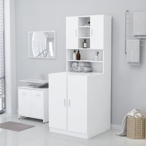 COLONNE - ARMOIRE SDB Akozon Meuble pour machine à laver Blanc - 7891450958361
