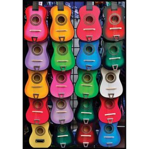 PUZZLE Puzzle 500 pièces - ANATOLIAN - Guitares colorées 