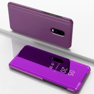 HOUSSE - ÉTUI Housse Pour OnePlus 6T 6.41" Coque Etui Housse Clear View Etui à Rabat Fonction Stand-Violet[C10934]