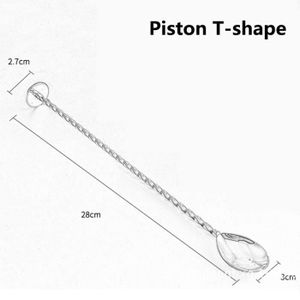 SHAKER - SET COCKTAIL  Piston en forme de T - Bâtonnets À Glace Pilée En 