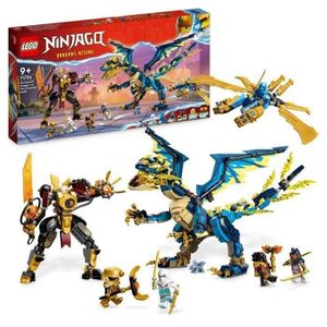 ASSEMBLAGE CONSTRUCTION LEGO® NINJAGO 71796 Le Dragon Élémentaire contre le Robot de l’Impératrice, Grand Jouet