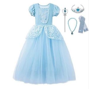 DÉGUISEMENT - PANOPLIE Nouvelles Filles Bleu Princesse Robe Lanterne Manc