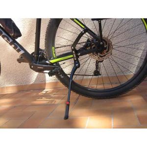 pour Vélo avec Diamètre de Roue de 24 à 26 Pouces Support pour Vélo Réglable en Hauteur avec Pied en Caoutchouc Antidérapant Béquille latérale pour vélo WELLXUNK® Béquille de Vélo en Aluminium