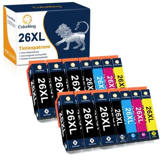 Lot de cartouches compatibles T2636 nonOEM Epson XP520 XP-520 : encres au  choix