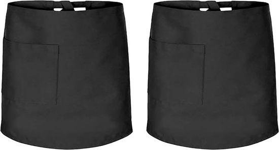 Demi Tablier De Cuisine Imperméable Unisexe - Avec Poche, Taille Réglable, Nylon
