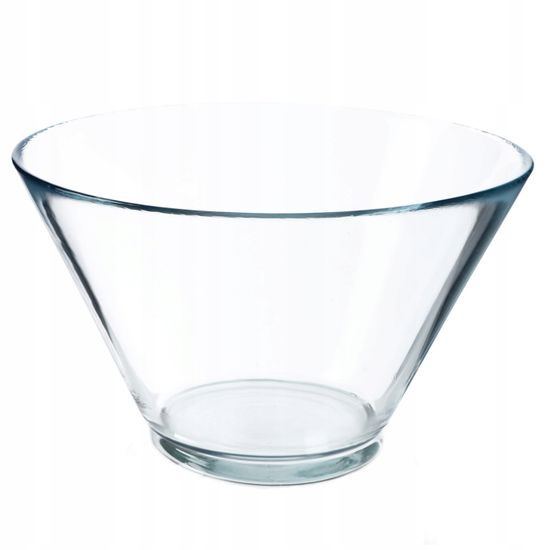 Saladier En Verre KONZEPT 25 Cm - 3180 Ml, Bol Cuisine Pour Salades Et Pâtisserie, Design Empilable