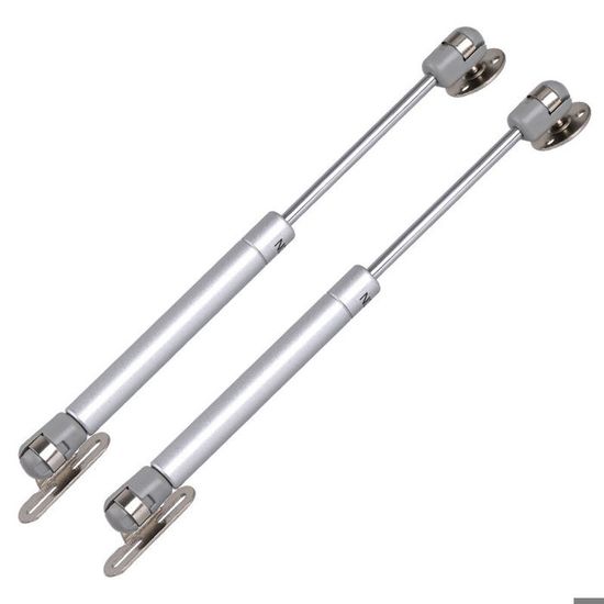 Lot De 2 Vérins à Gaz 800N (80kg) - Longueur 250mm, Acier Carbone Noir - Pour Capots, Coffres, Portes D'armoire