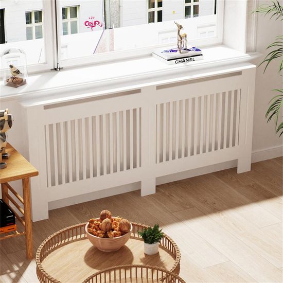 LaserKris Grille décorative pour radiateur - Motif D5 - Blanc LaserKris Grille décorative pour radiateur - Motif D5 - Blanc