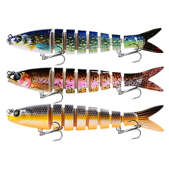 Chan's Huang 1 pièces 7 pouces 2.18OZ Section leurres de pêche Multi articulé Swimbait oeil en colère leurre de pêche coulant artificiel glisse appât  18