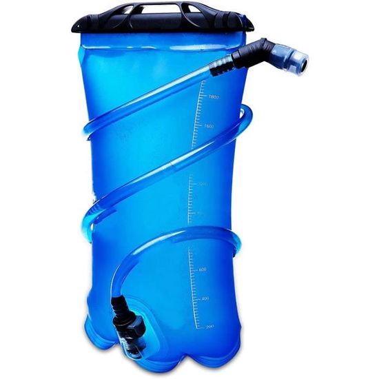 Poche D'Hydratation Krtopo 1,5 L – PEVA Sans BPA, Anti-fuite, Large Ouverture 5 Cm, Valve Morsure – Pour Course, Vélo, Rando, Camping