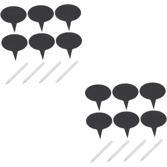50 Pics Buffet Drapeau Noir + Marqueur Blanc – Étiquettes Ardoise Fromage Cupcake Mariage Anniversaire